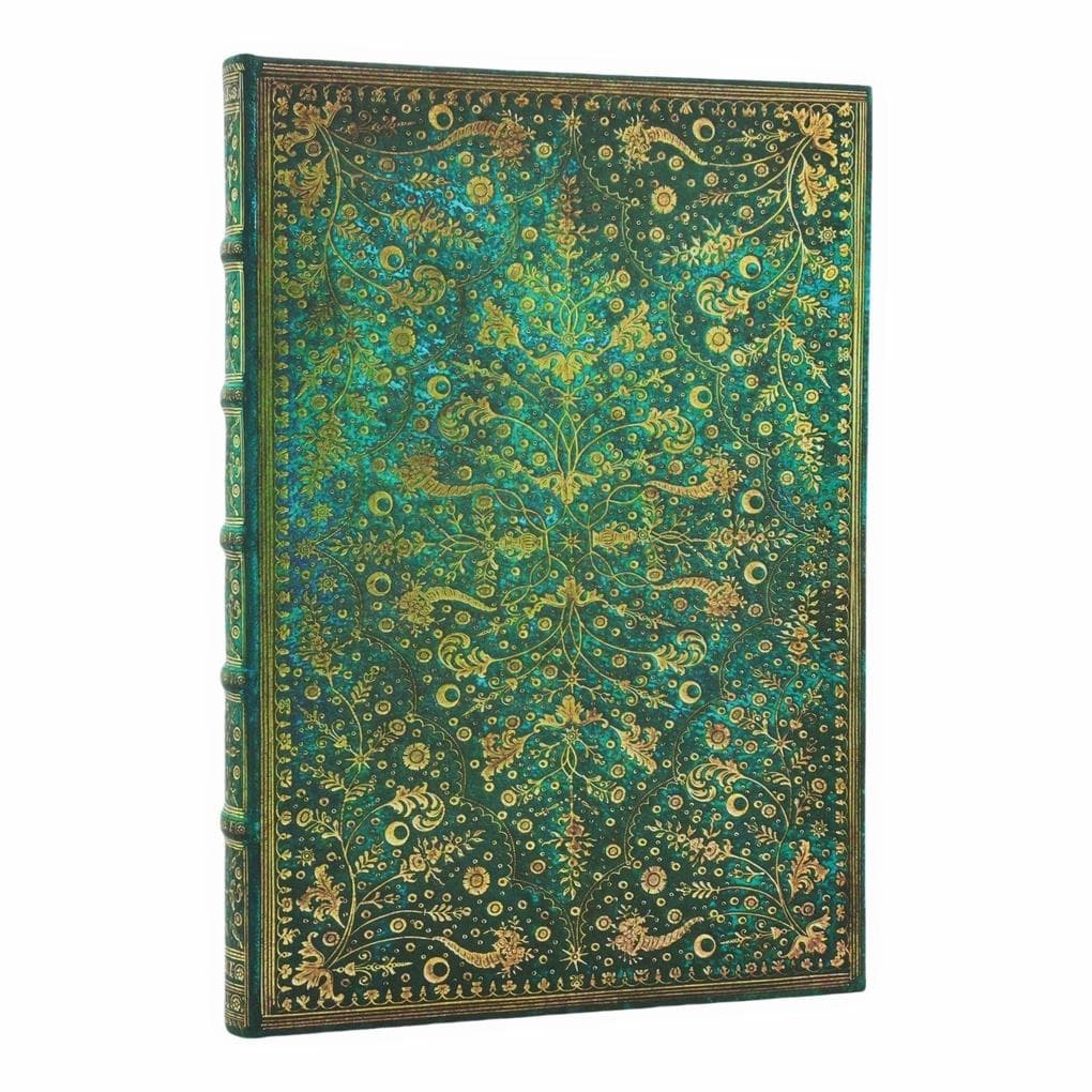 Emerald Flower (Nature's Grace) Grande Lined Hardcover Journal (Elastic Band Closure)