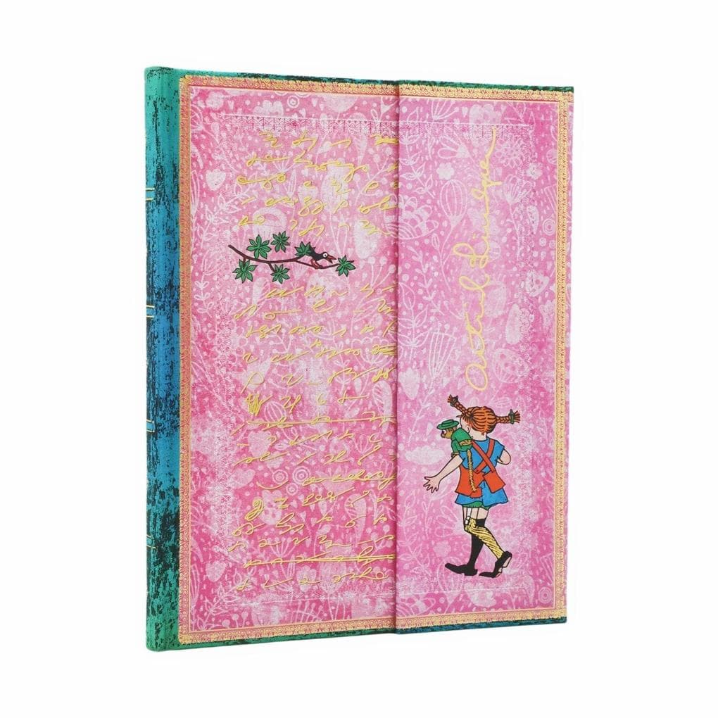 Astrid Lindgren, Pippi Longstocking (Embellished Manuscripts Collection) Ultra Unlined Hardcover Journal (Wrap Closure)
