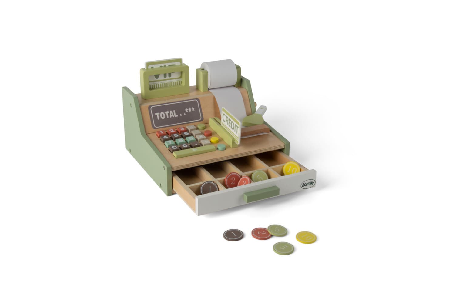 Kaufladenkkasse Holz Geschenkbox 17 Teile