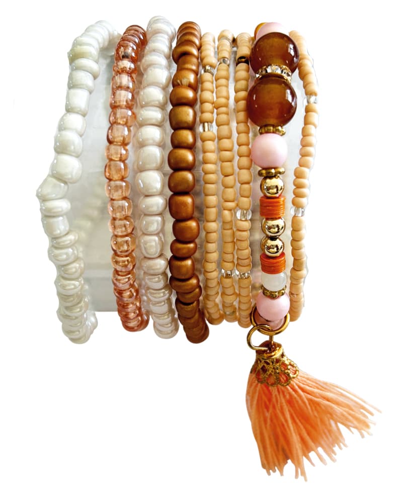 DIY Armband-Set, sandfarben