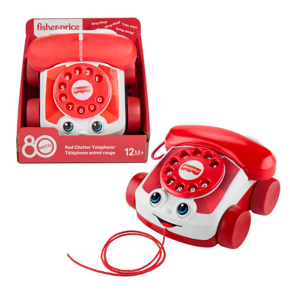 Fisher-Price Mattel 80th Anniversary Ruby Red Chatter Phone