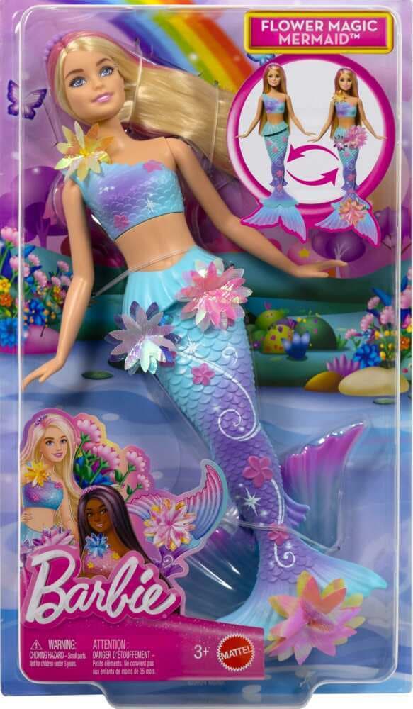 Barbie Meerjungfrau mit magischen Blüten blond
