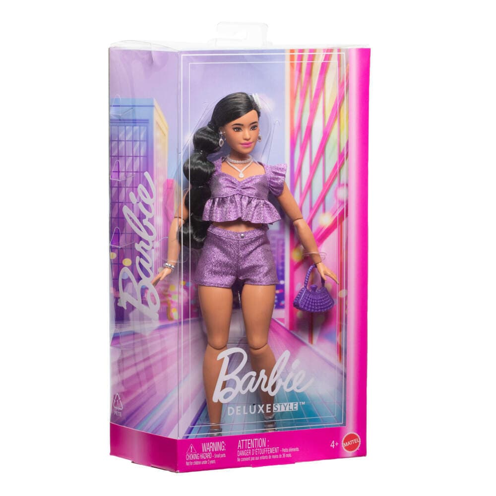 Barbie Deluxe Style im violetten Metallic Outfit