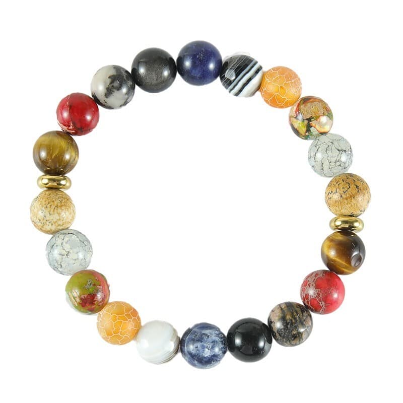 Armband, Naturstein, bunt DIY, 10mm