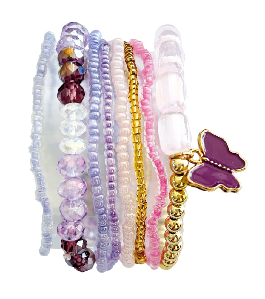 DIY Armband-Set, rosa-lila
