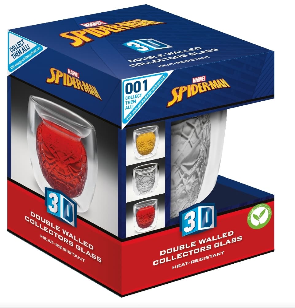 Glas Marvel Spiderman Head 3D Feature Glass