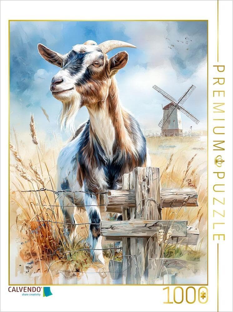 CALVENDO Puzzle Eine wunderschöne Ziege | 1000 Teile Lege-Größe 64x48cm Foto-Puzzle für glückliche S