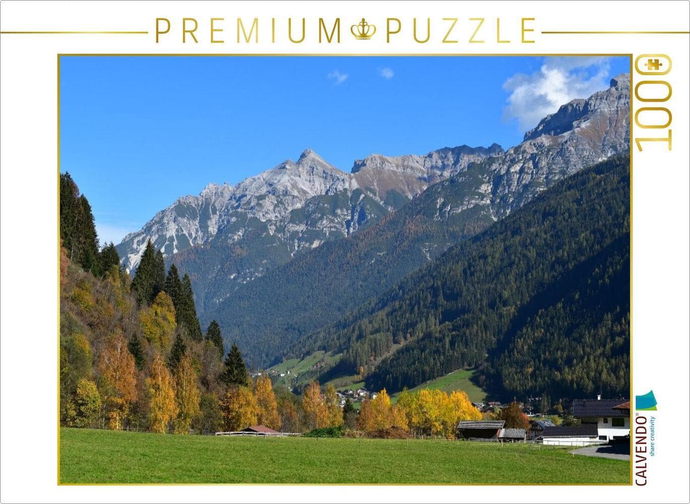 CALVENDO Puzzle Herbst im Stubaital bei Milders | 1000 Teile Lege-Größe 64x48cm Foto-Puzzle für glüc