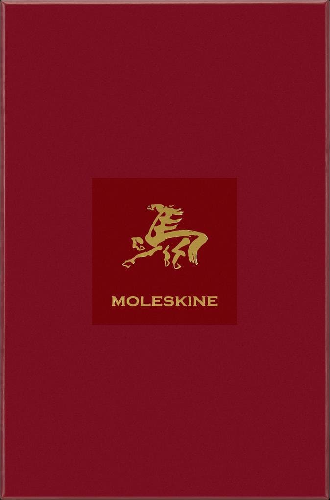 Moleskine Das Jahr des Pferdes Vegea Notizbuch L/A5, liniert, weicher Einband, Rot, mit Box