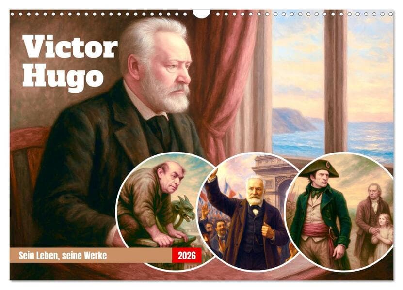 Victor Hugo (Wandkalender 2026 DIN A3 quer), CALVENDO Monatskalender