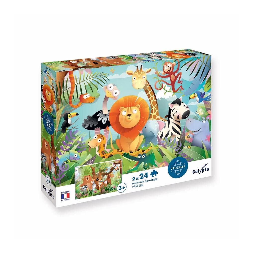Tiere 2x24 Teile Puzzle