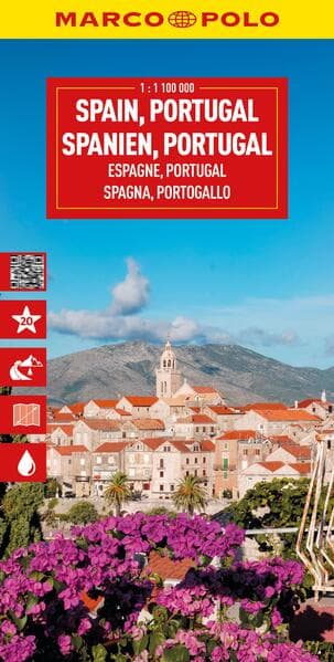 MARCO POLO Reisekarte Spanien, Portugal 1:1 Mio.