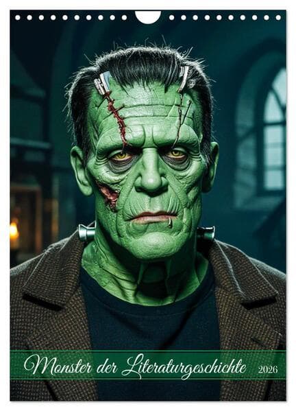 Monster der Literaturgeschichte (Wandkalender 2026 DIN A4 hoch), CALVENDO Monatskalender
