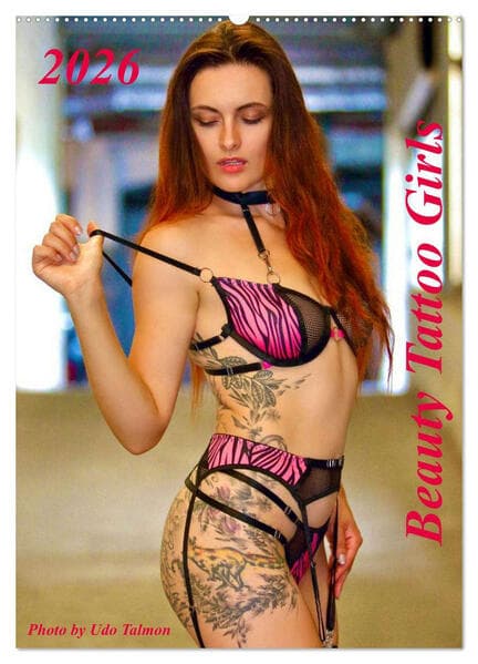 Beauty Tattoo Girls (Wandkalender 2026 DIN A2 hoch), CALVENDO Monatskalender