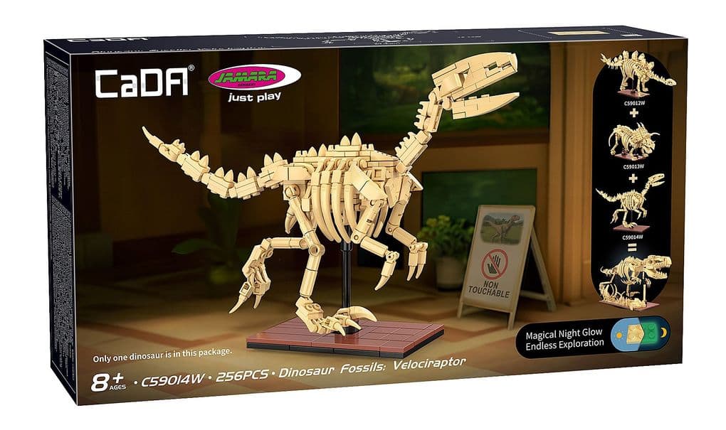 CaDA Dinosaurier Fossil Velociraptor 1:9 Bricks