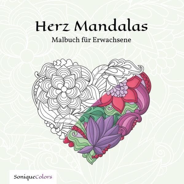 Herz Mandalas - Malbuch für Erwachsene