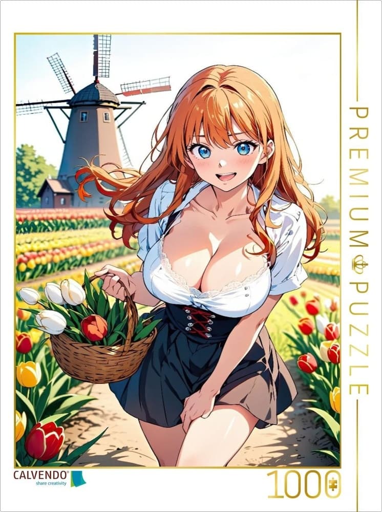 CALVENDO Puzzle Niederlande - Tulip Temptation | 1000 Teile Lege-Größe 64x48cm Foto-Puzzle für glück