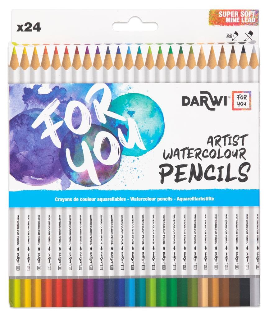 Darwi For You, Schachtel mit 24 Aquarellfarbstiften