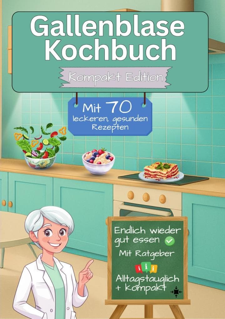 Gallenblase Kochbuch mit 70 leckeren, gesunden Rezepten - Kompakt Edition -