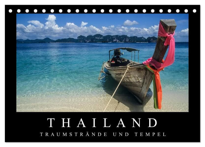 Thailand - Traumstrände und Tempel (Tischkalender 2026 DIN A5 quer), CALVENDO Monatskalender