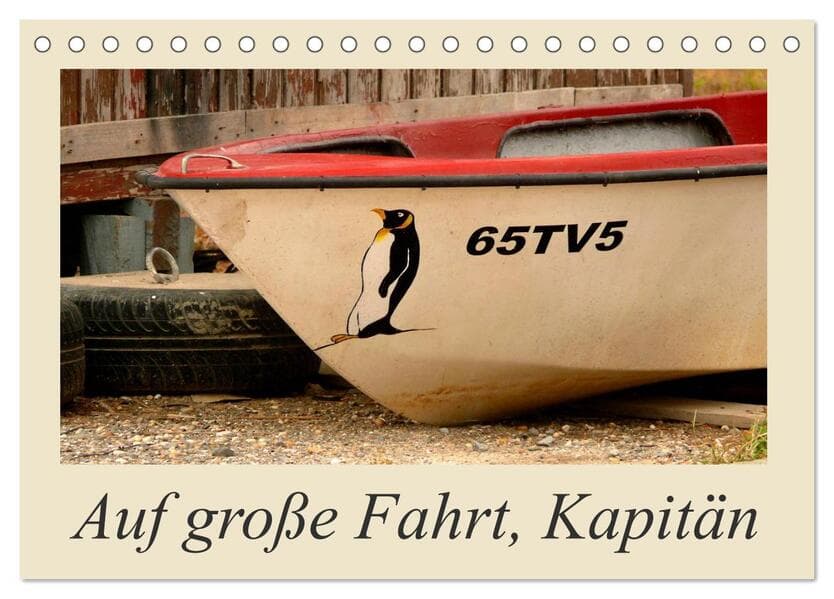 Auf große Fahrt, Kapitän (Tischkalender 2026 DIN A5 quer), CALVENDO Monatskalender