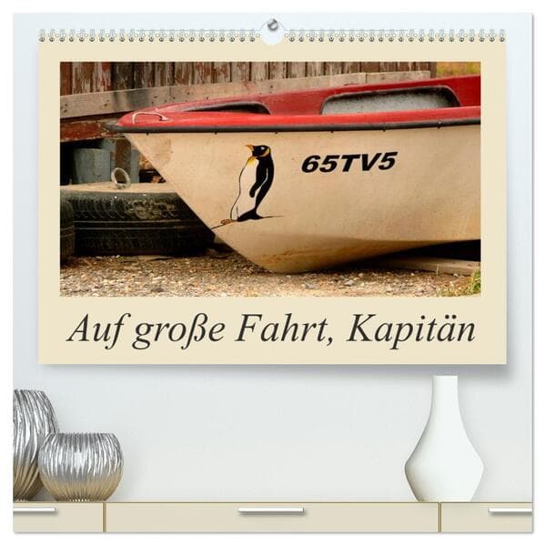 Auf große Fahrt, Kapitän (hochwertiger Premium Wandkalender 2026 DIN A2 quer), Kunstdruck in Hochgla