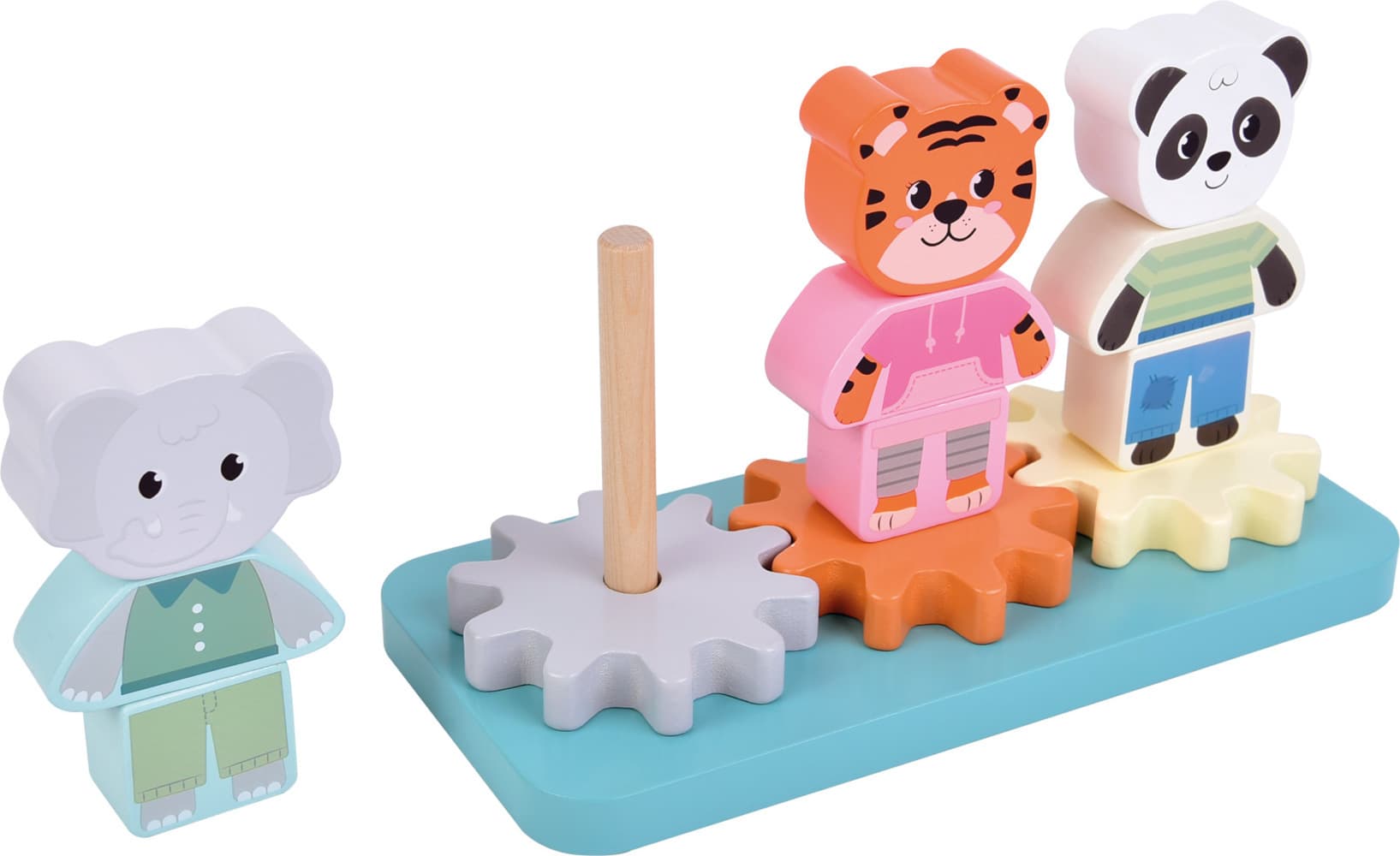 Stapelspiel mit Zahnrad "Jungle Friends"