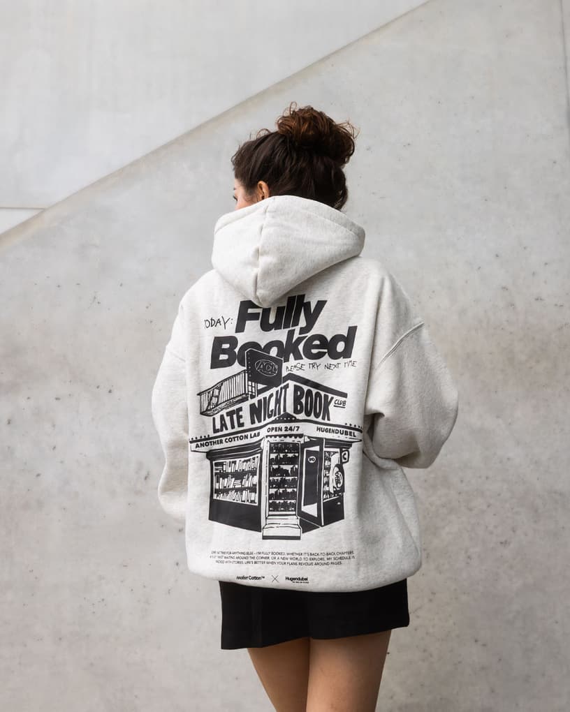 Fully Booked, Hoodie Ash Grey, Größe M