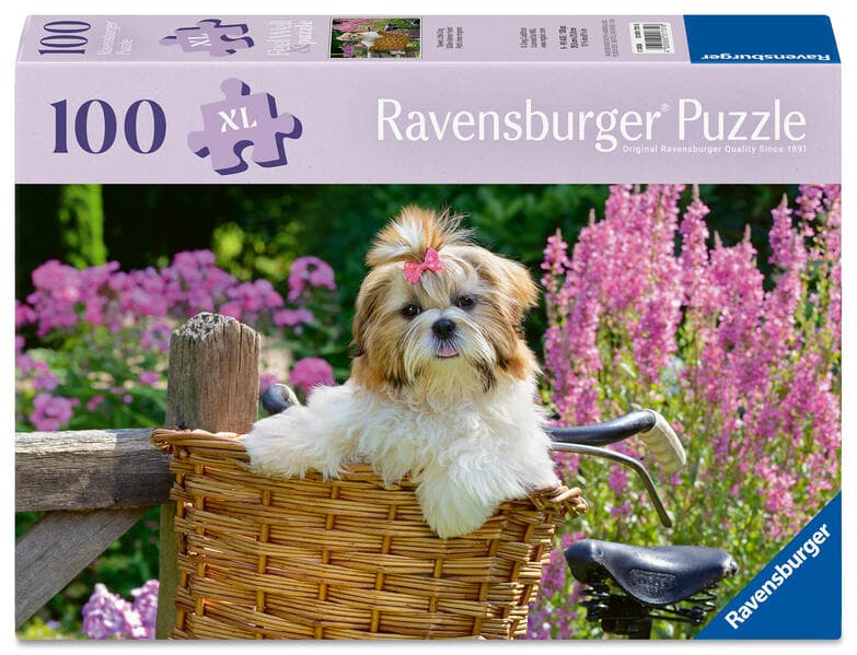Feel Well & Puzzle - Süßer kleiner Hund - Erwachsenenpuzzle mit 100 XL-Teilen und extra Bildvorlage