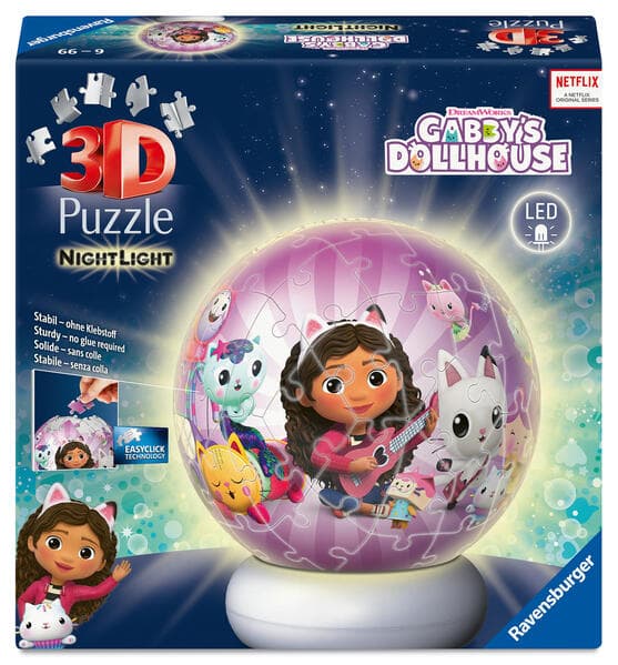 3D Puzzle-Ball Nachtlicht Gabby's Dollhouse
