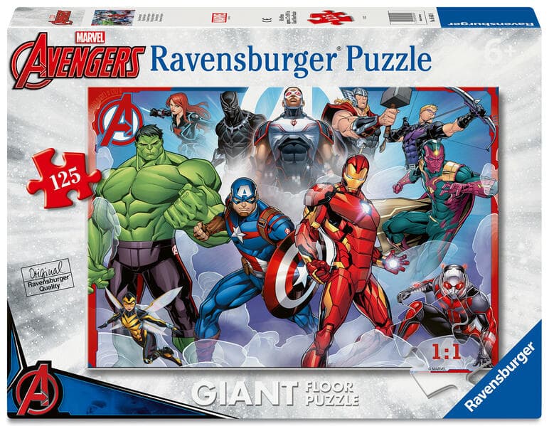 Ravensburger Kinderpuzzle 05643 - Starke Avengers - großes Bodenpuzzle mit 125 Puzzleteilen, für Puzzle-Freunde und Marvel-Fans ab 6 Jahren