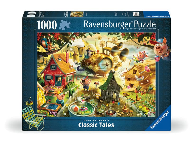 Erwachsenenpuzzle 1000 Teile - Aufgepasst, kleine Schweinchen!
