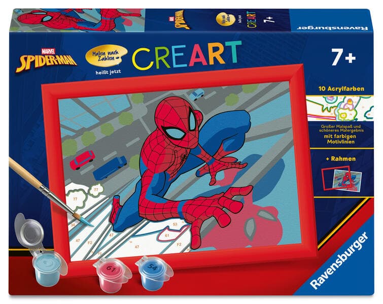 Ravensburger CreArt - Malen nach Zahlen 12023109 - Der legendäre Spider-Man - Kinder ab 7 Jahren