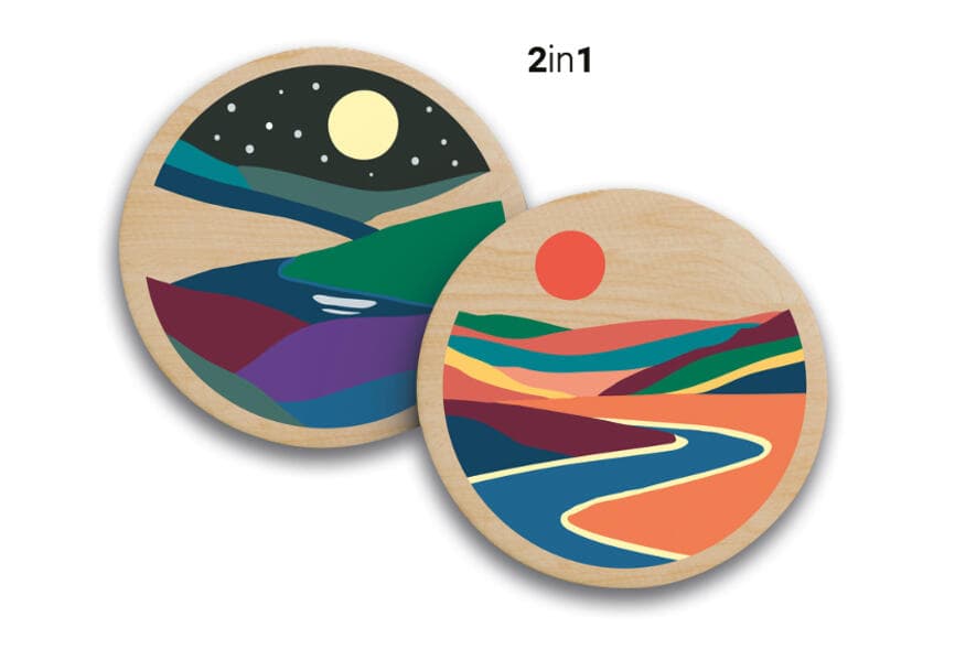 CreArt, Malen nach Zahlen Wooden - Fluss der Natur