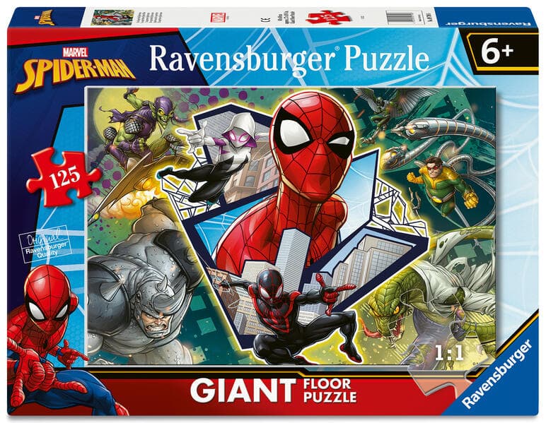 Ravensburger Kinderpuzzle 09790 - Der Superheld Spiderman - großes Bodenpuzzle mit 125 Puzzleteilen, für Puzzle-Freunde und Spiderman-Fans ab 6 Jahren