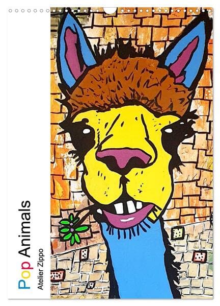 Pop Art Animals - Atelier Zippo (Wandkalender 2026 DIN A3 hoch), CALVENDO Monatskalender