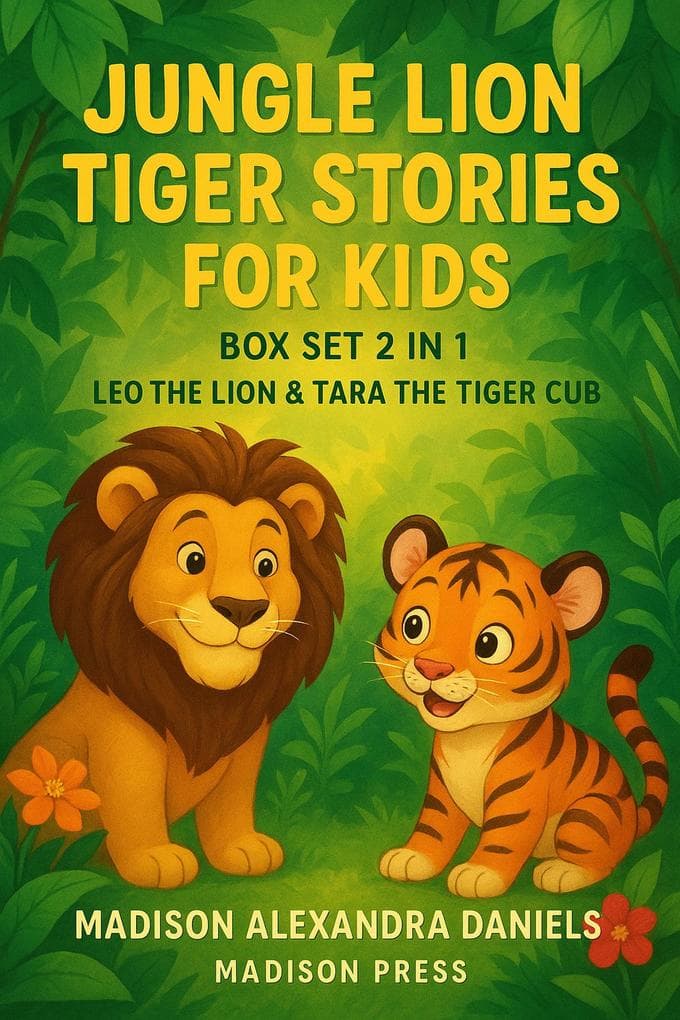 Jungle Lion Tiger Stories for Kids Box Set 2 in 1 Leo the Lion And Tara the Tiger Cub