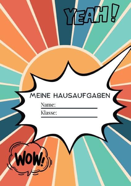Mein Hausaufgabenheft mit Stundenplan, Tipps & Fun Facts