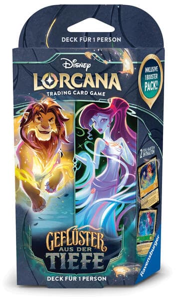 Disney Lorcana TCG: Geflüster aus der Tiefe - Einzelspieler Deck Bernstein und Smaragd (Deutsch)
