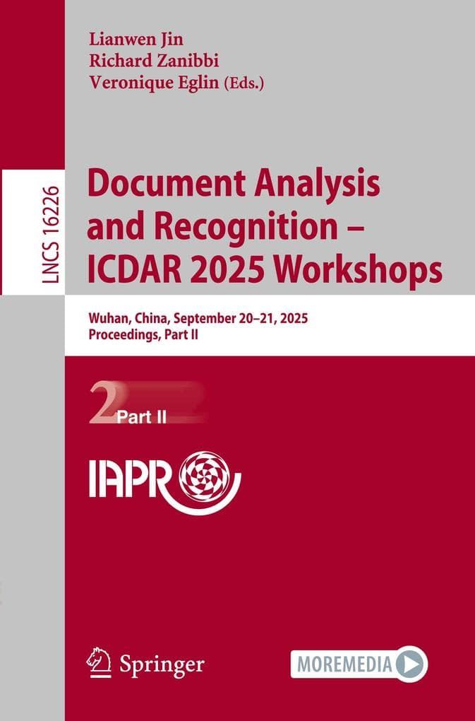 Document Analysis and Recognition - ICDAR 2025 Workshops