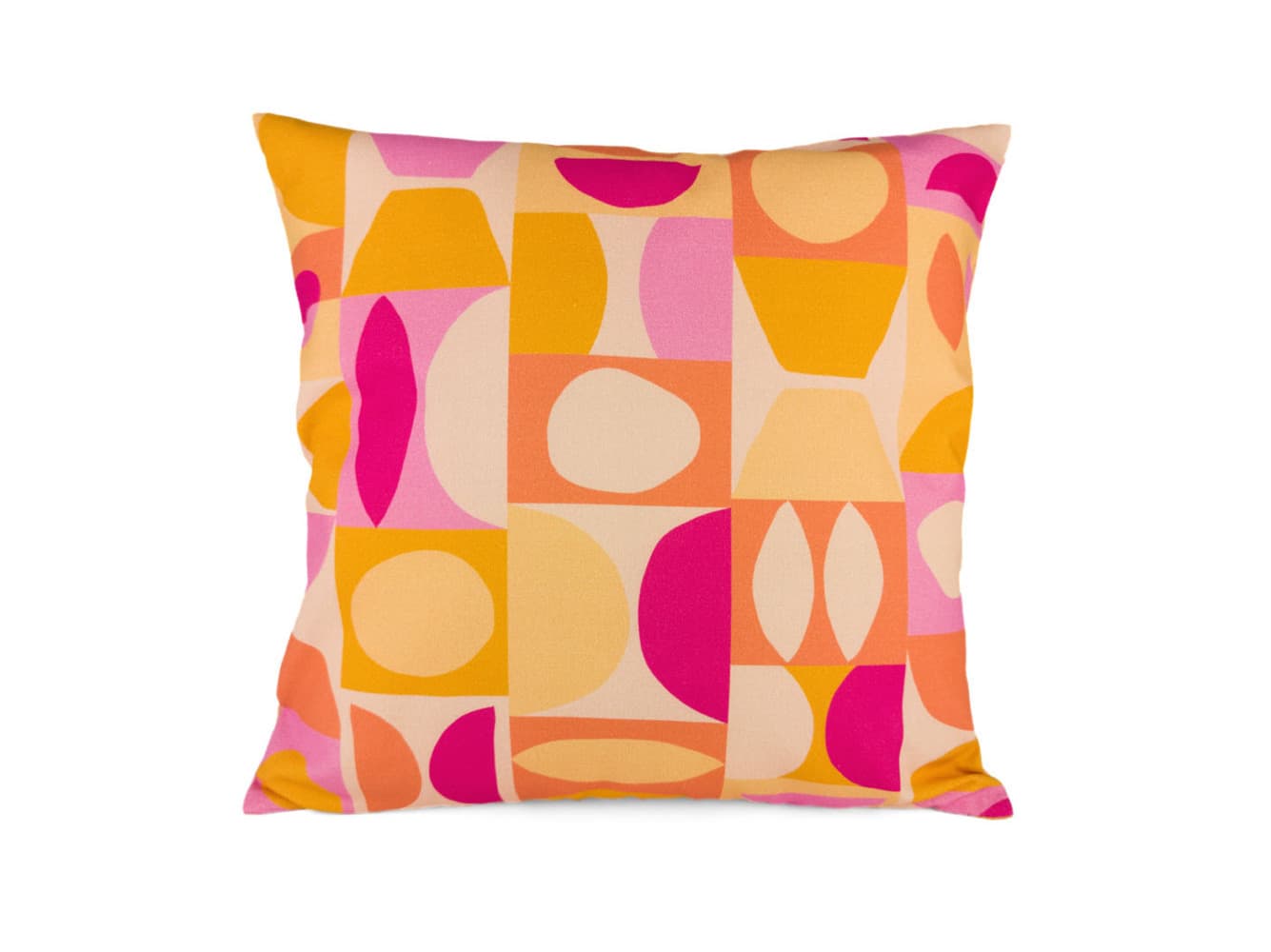 Dekokissen - Retro-Muster pink