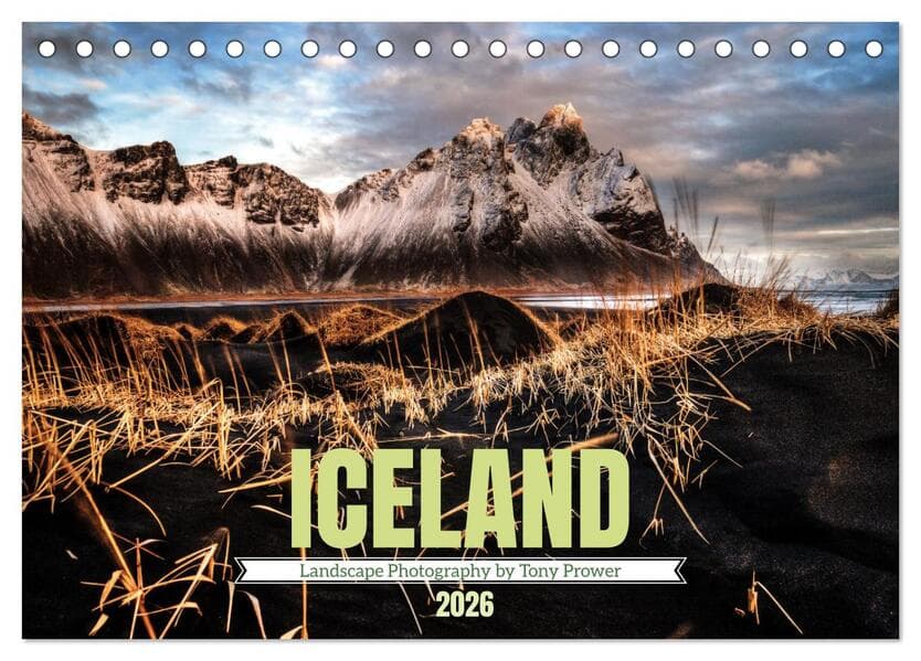 Natural scenery of Iceland (Desk Calendar 2026 DIN A5 landscape), CALVENDO 12 Month DeskCalendar