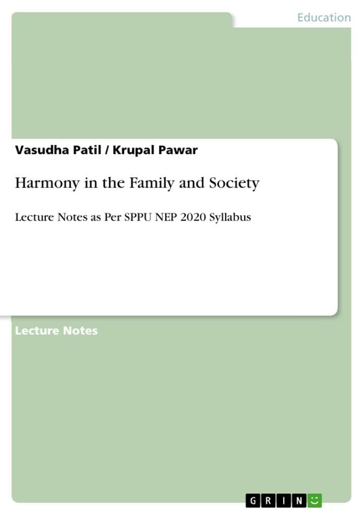 Harmony in the Family and Society