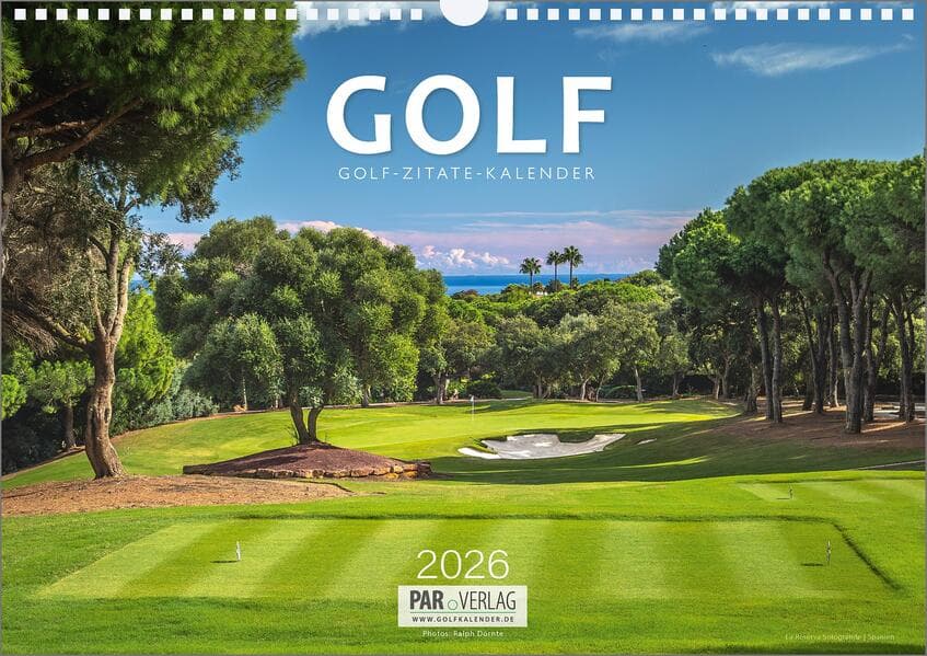 Golf 2026 Zitate Kalender - Golfkalender mit Zitaten
