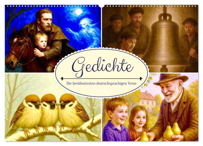 Gedichte. Die berühmtesten deutschsprachigen Verse (Wandkalender 2026 DIN A2 quer), CALVENDO Monatskalender