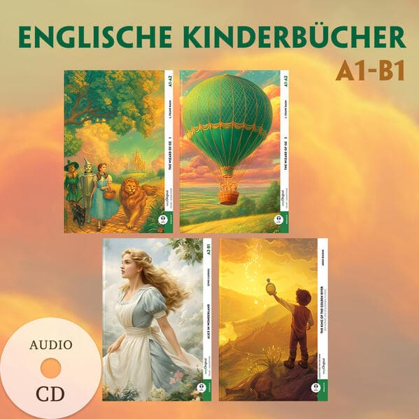 Englische Kinderbücher A1-B1 (4 Bücher + 4 Audio-CDs), m. 1 Audio-CD, m. 1 Audio,1