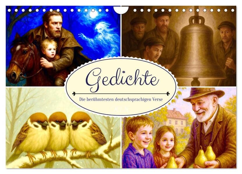 Gedichte. Die berühmtesten deutschsprachigen Verse (Wandkalender 2026 DIN A4 quer), CALVENDO Monatskalender