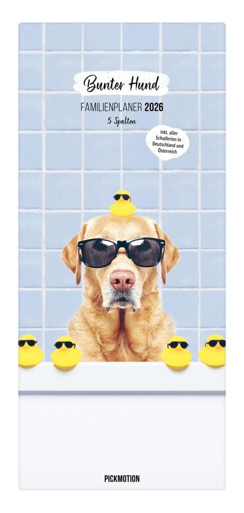 Familienplaner 2026 - Bunter Hund