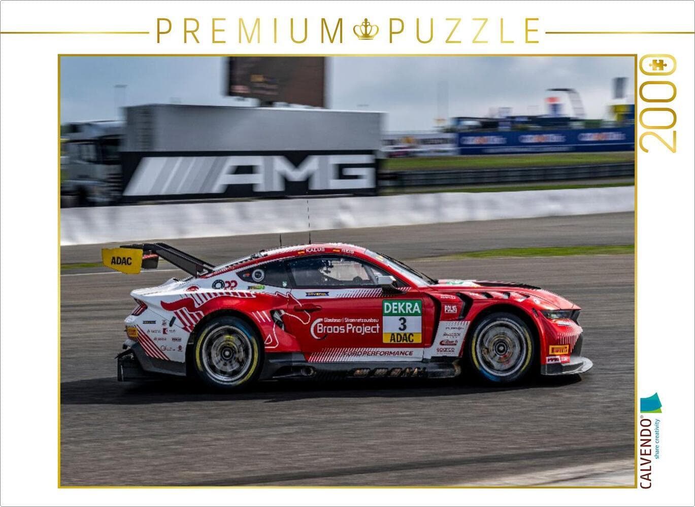CALVENDO Puzzle Ford Mustang GT3, Haupt Racing Team, Car Nr. 3 | 2000 Teile Lege-Größe 90x67cm Foto-