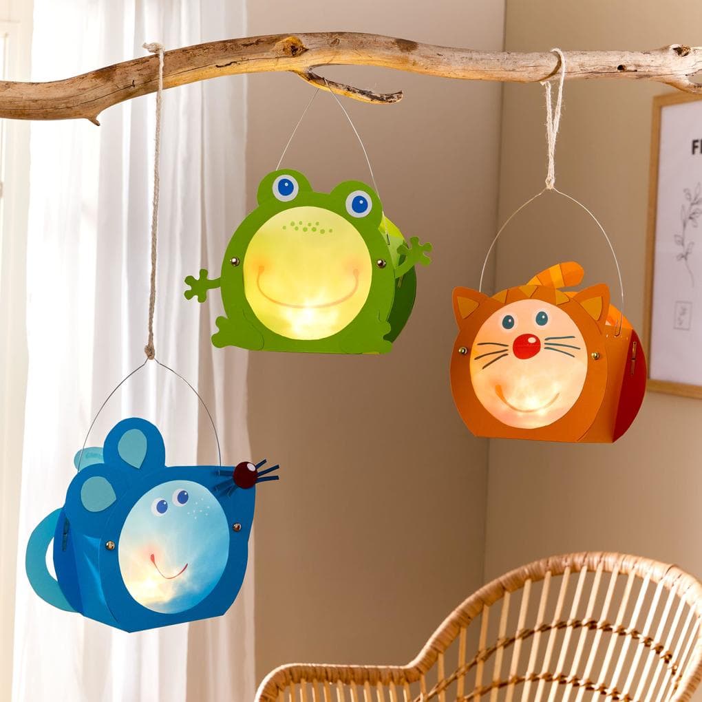 Bastelset - Mini-Klammerlaternen Tiere